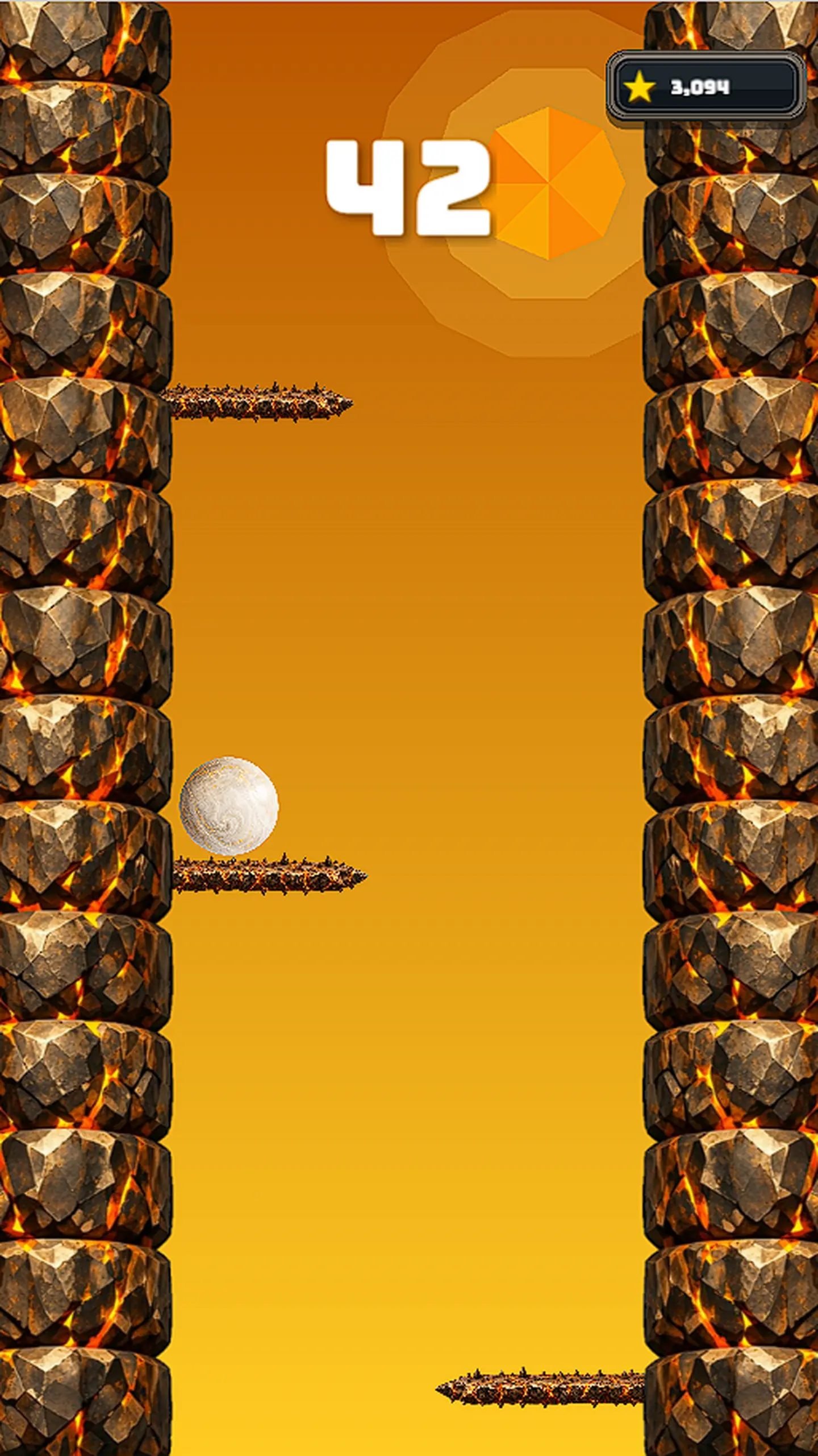 Balled Up gameplay in the Venus world.