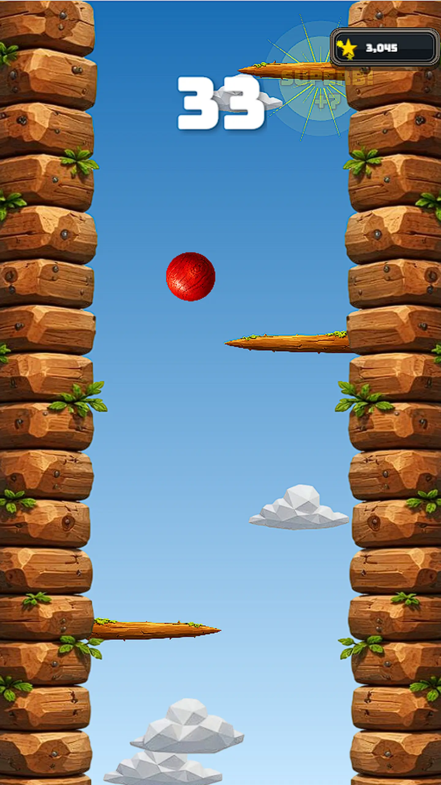 Balled Up gameplay in the Woodsy world.
