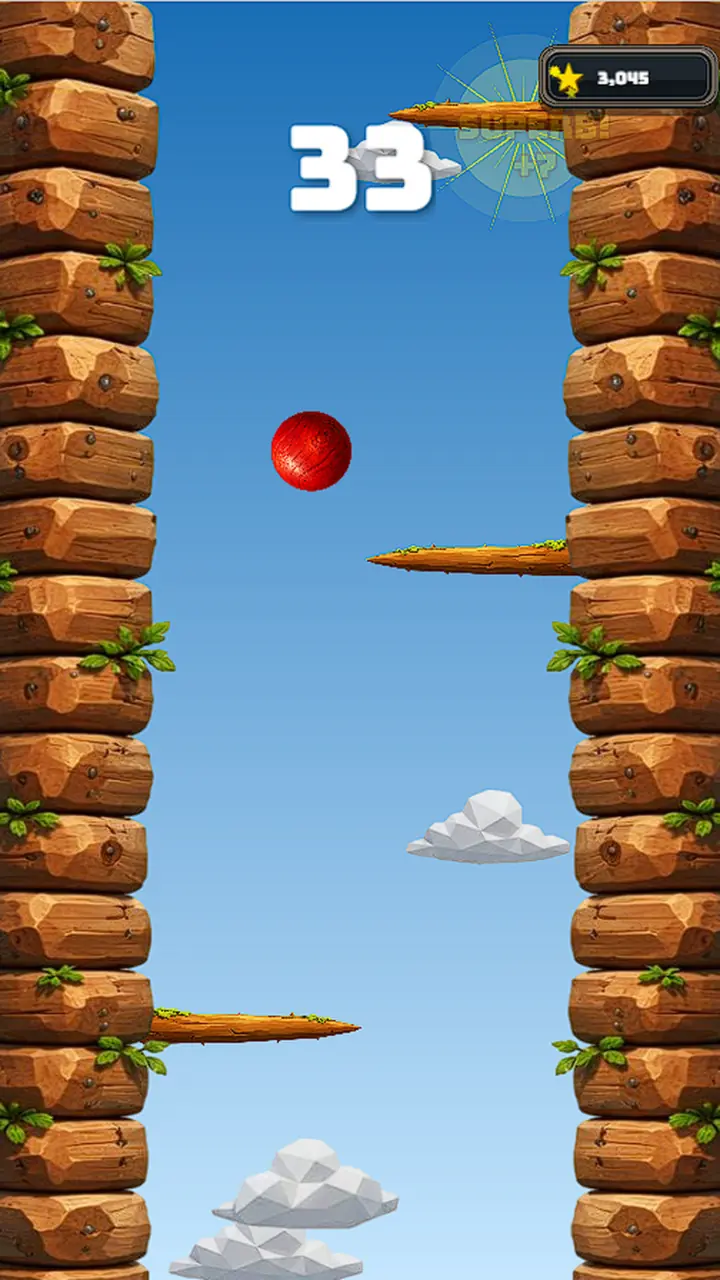 Balled Up gameplay in the Woodsy world.